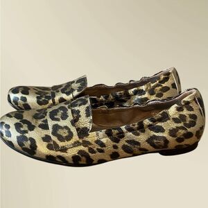 AGL | Attilio Leombruni Italian leather leopard print ballet flats NWOB size 5